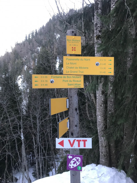 Sentier raquettes Bon Mollard